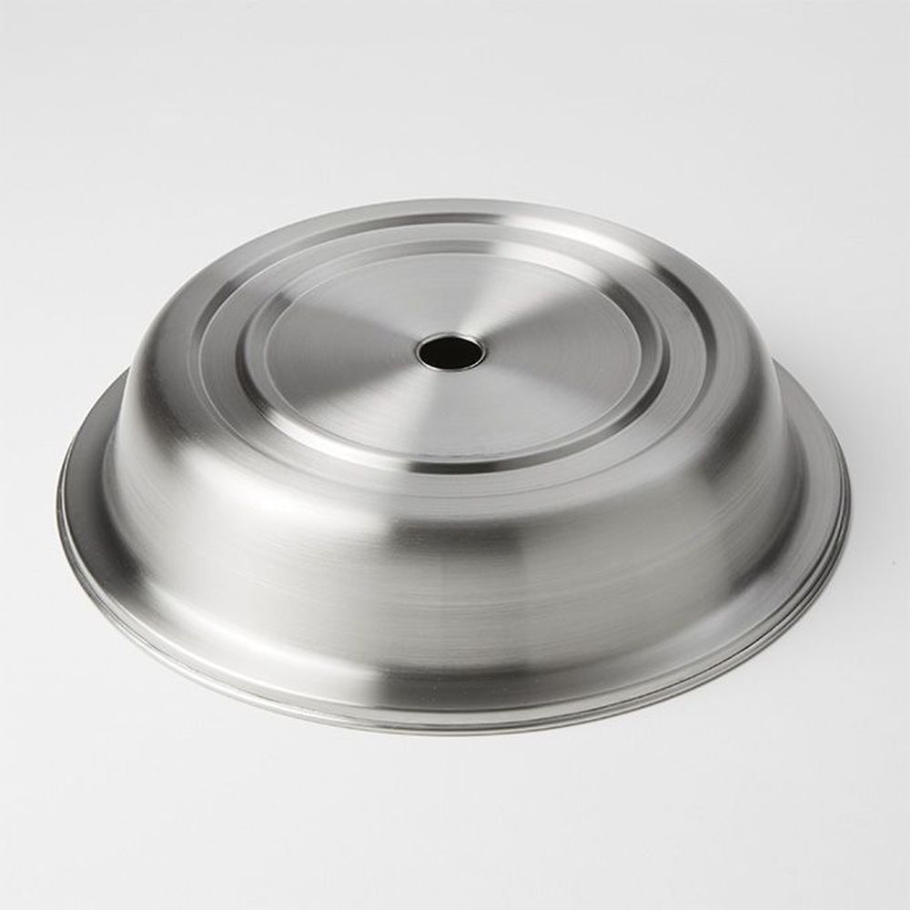 American Metalcraft Stainless Steel Satin Finish Round Stock Plate Cover For 10-7/16 To 10-11/16 Inch Dia Standard Or Narrow Foot Plate