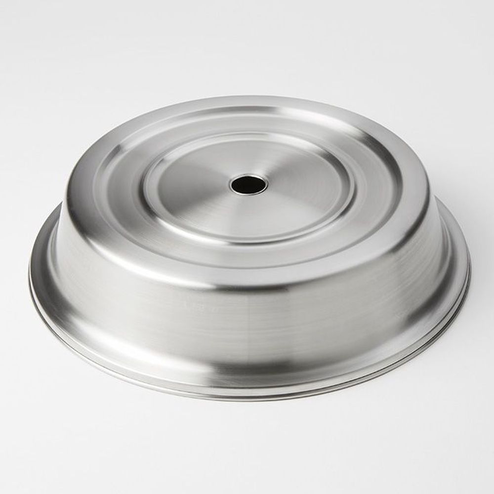 American Metalcraft Stainless Steel Satin Finish Round Stock Plate Cover, 11 To 11 1/8 Inch Dia Standard Or Wide Foot Plate