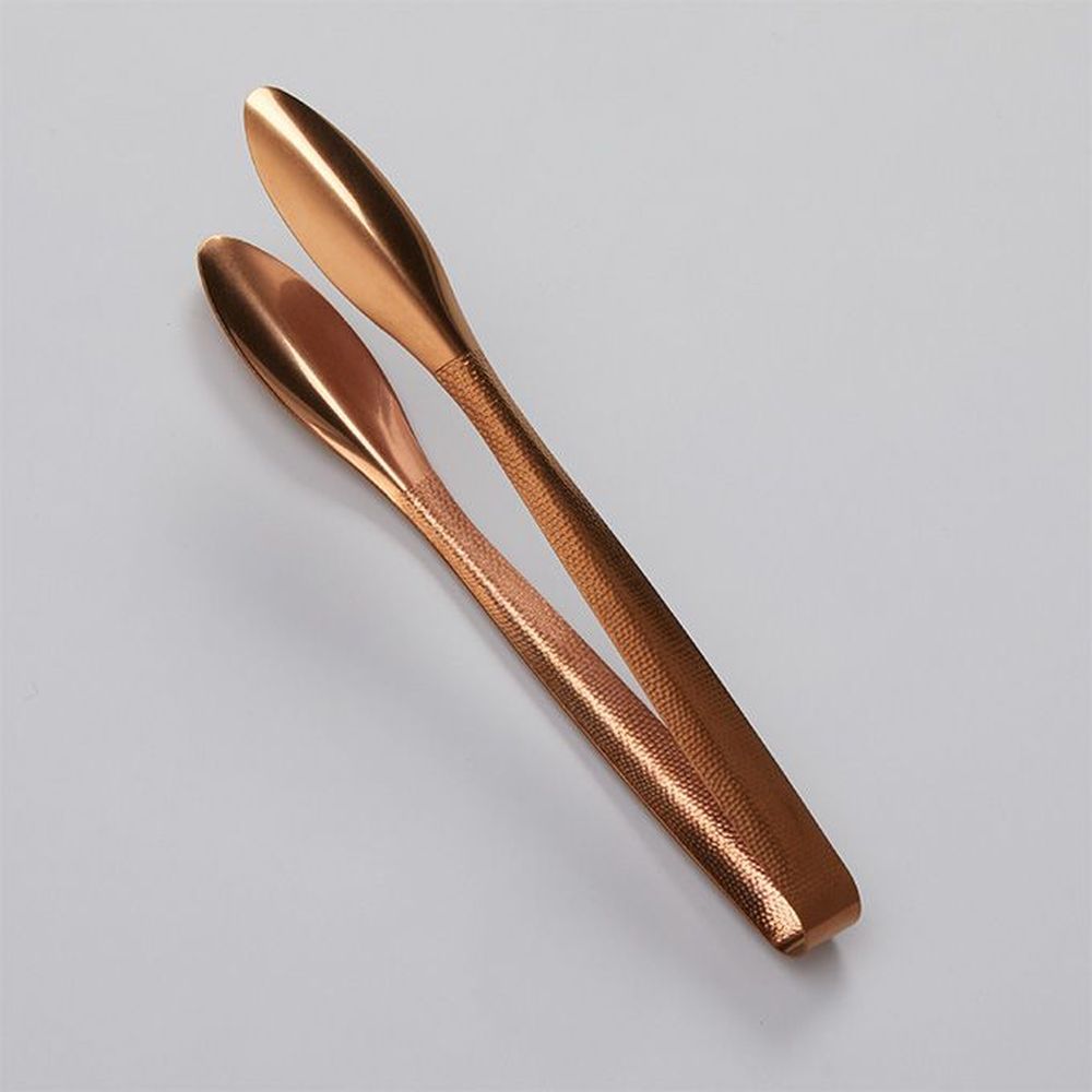 American Metalcraft Vintage Bronze Hammered Stainless Steel Serving Tong, 11 3/4 Inch Length