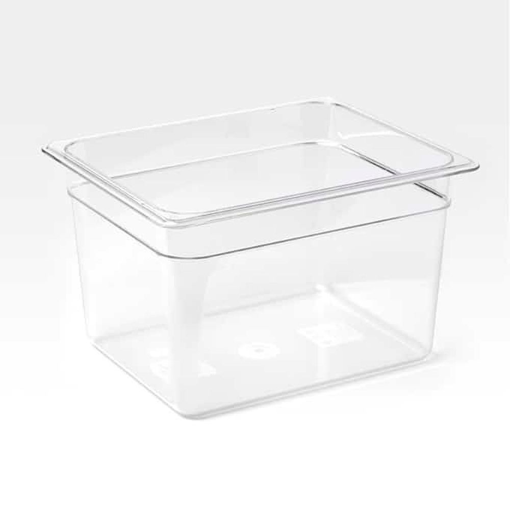American Metalcraft Clear Polycarbonate Half Size Insert Tub, 12 Quart Capacity