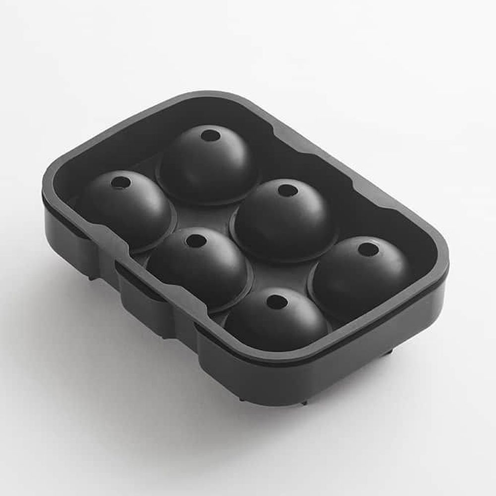 American Metalcraft Black Silicone 6 Sphere Ice Mold, 7 X 4-5/8 X 1 1/2 Inch
