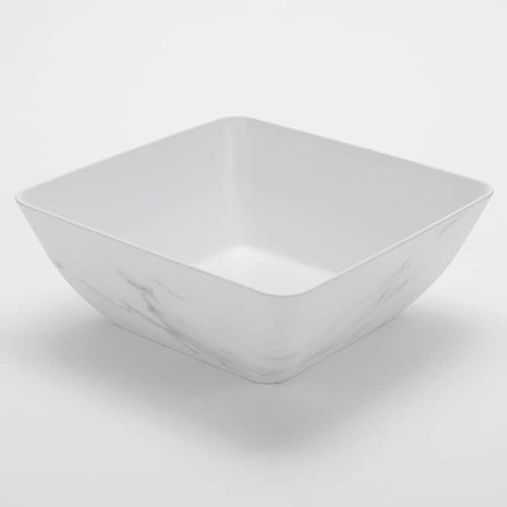 American Metalcraft White Marble Melamine 232 Ounce Square Bowl, 12 X 12 X 4-1/2 Inch