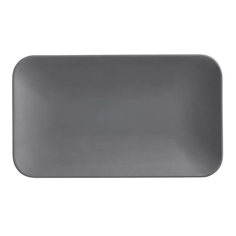 American Metalcraft Mix And Matte Collection Gray Melamine Rectangular Platter, 12 X 7 X 1 Inch
