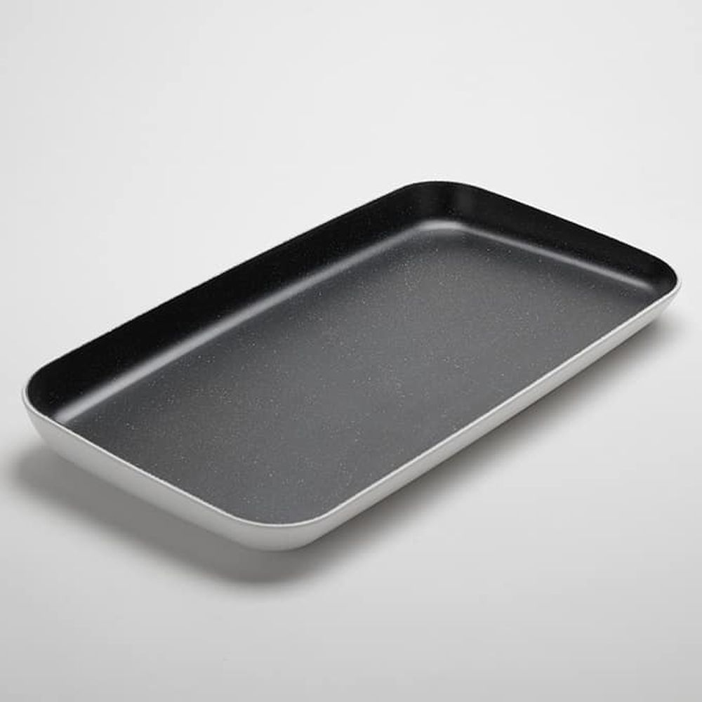 American Metalcraft Lift Collection White With Black Speckled Melamine Rectangular Platter, 22 X 12 X 2-1/4 Inch