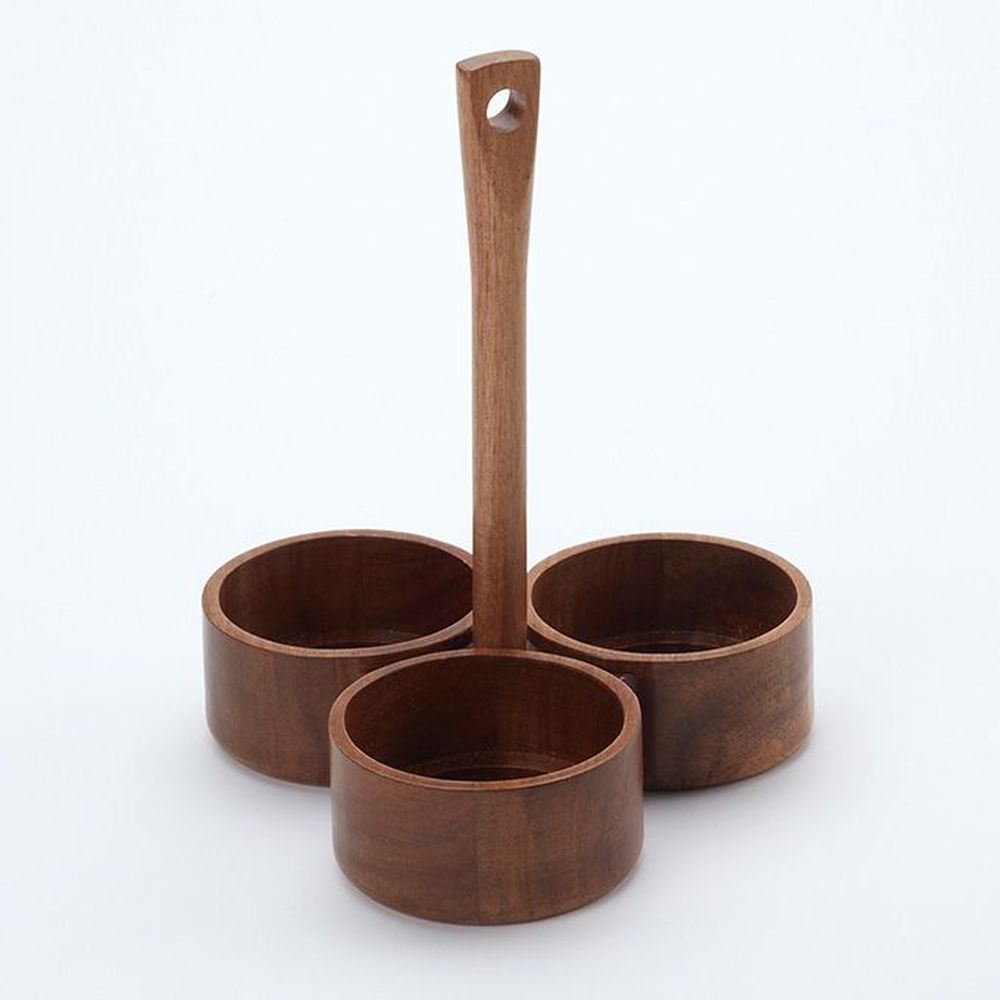 American Metalcraft Brown Acacia Wood Shaker Caddy, 7 X 6-1/2 X 8-5/8 Inch Height