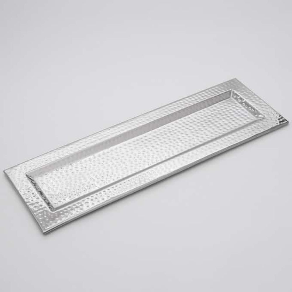 American Metalcraft Hammered Stainless Steel Rectangular Tray, 23-1/2 X 7-1/2 X 1/2 Inch