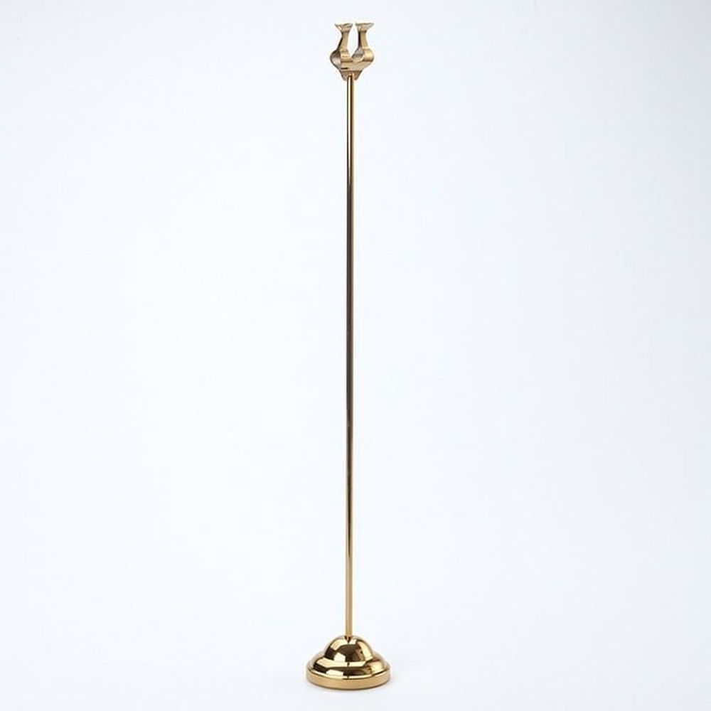 American Metalcraft Gold Stainless Steel Harp Style Weighted Number Stand, 2 1/4 Inch Dia. X 18 Inch Height