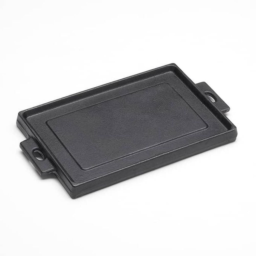 American Metalcraft Rectangular Black Cast Iron Rectangle Small Griddle With Handle, 9.5 X 5-3/4 X 3/4 Inch
