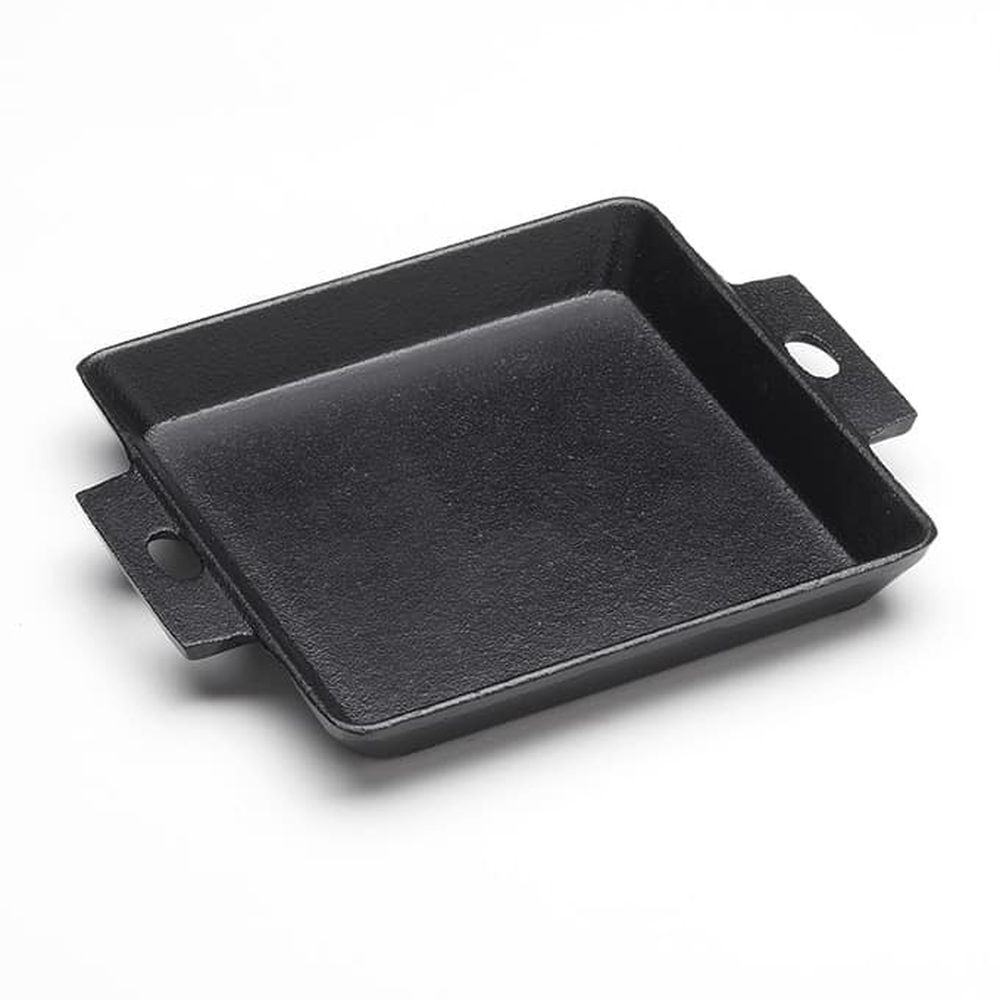 American Metalcraft Black Cast Iron Square Casserole With Handles, 9 1/2 Ounce Capacity
