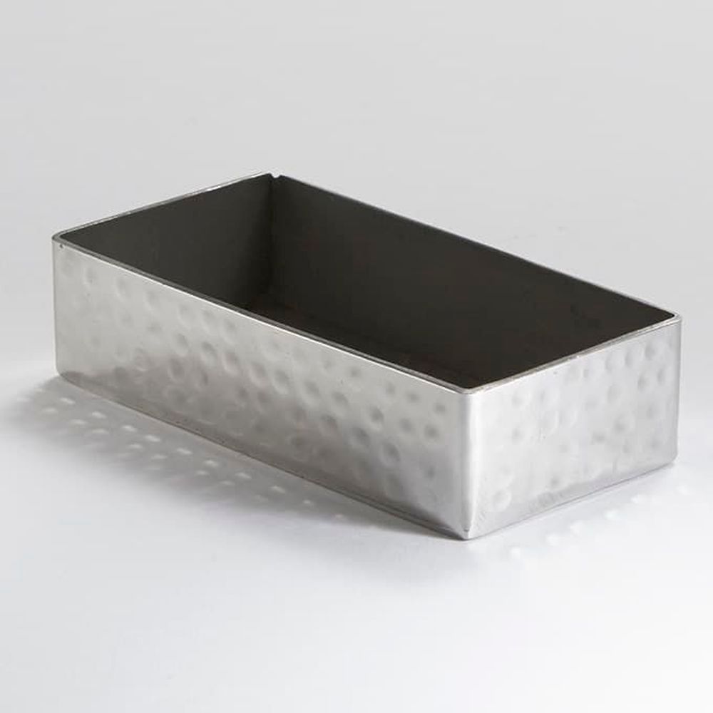 American Metalcraft Hammered Stainless Steel Mini Sugar Packet Tray Holder, 4-1/4 X 2-1/4 X 1 Inch