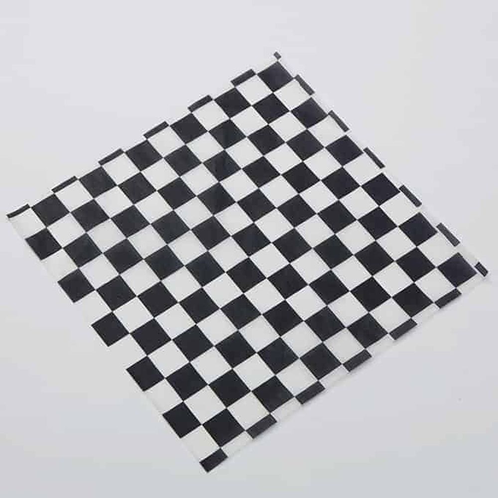 American Metalcraft Black/white Checkboard Fry Paper, 12 X 12 Inch