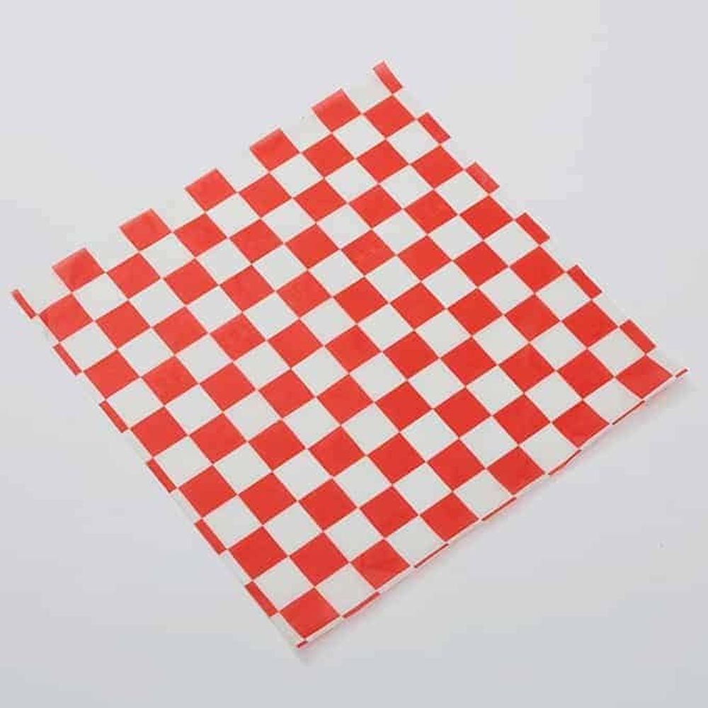 American Metalcraft Red Checkboard Fry Paper, 12 X 12 Inch