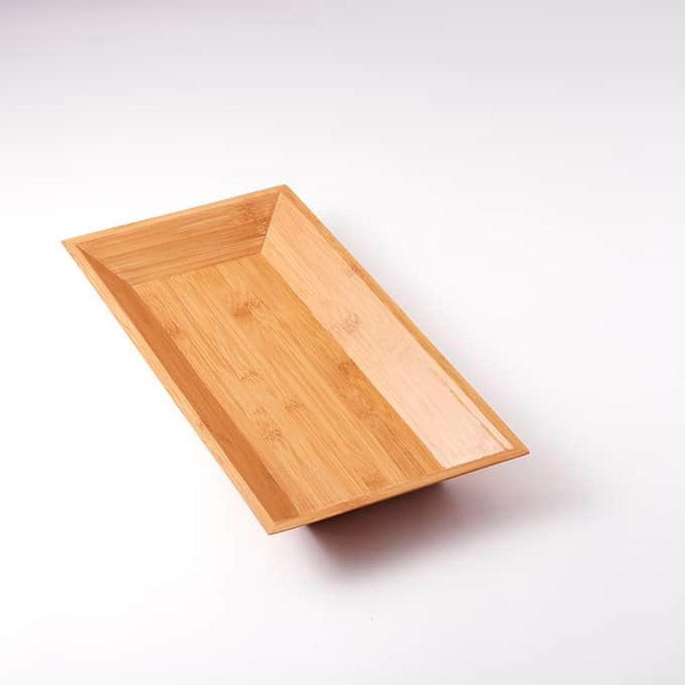 American Metalcraft Brown Bamboo Rectangular Tray, 18 X 8.25 X 2 Inch