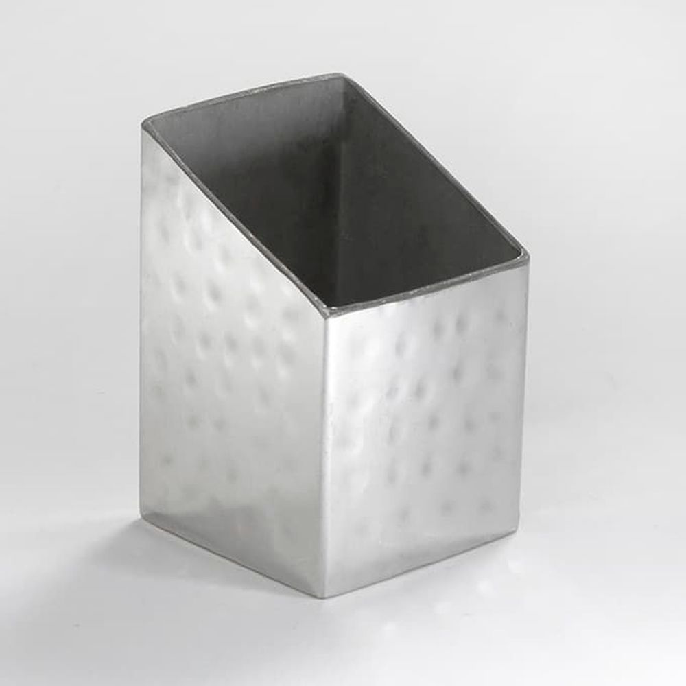 American Metalcraft Hammered Stainless Steel Square Sugar Packet Holder, 2 X 2 X 2 3/4 Inch