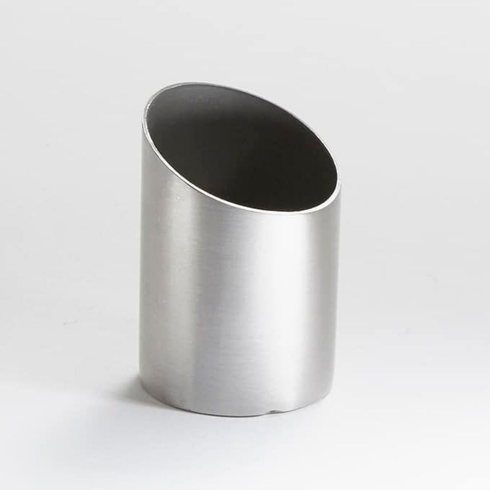 American Metalcraft Stainless Steel Satin Finish Round Angled Sugar Packet/cube Holder, Inch Dia. X 23/4 Inch Height