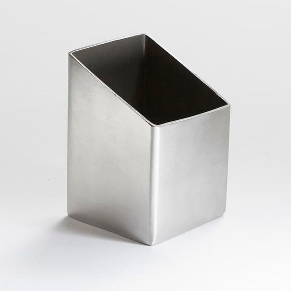 American Metalcraft Stainless Steel Satin Finish Square Angled Sugar Packet/cube Holder, 2 X 2 3/4 Inch Height