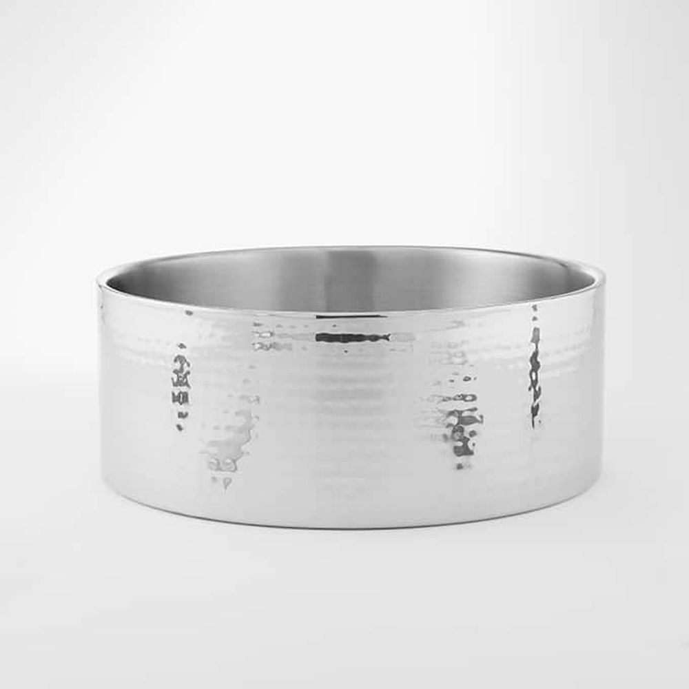 American Metalcraft Hammered Stainless Steel 220 Ounce Double Wall Bowl, 12 Inch Dia. X 5 Inch Height