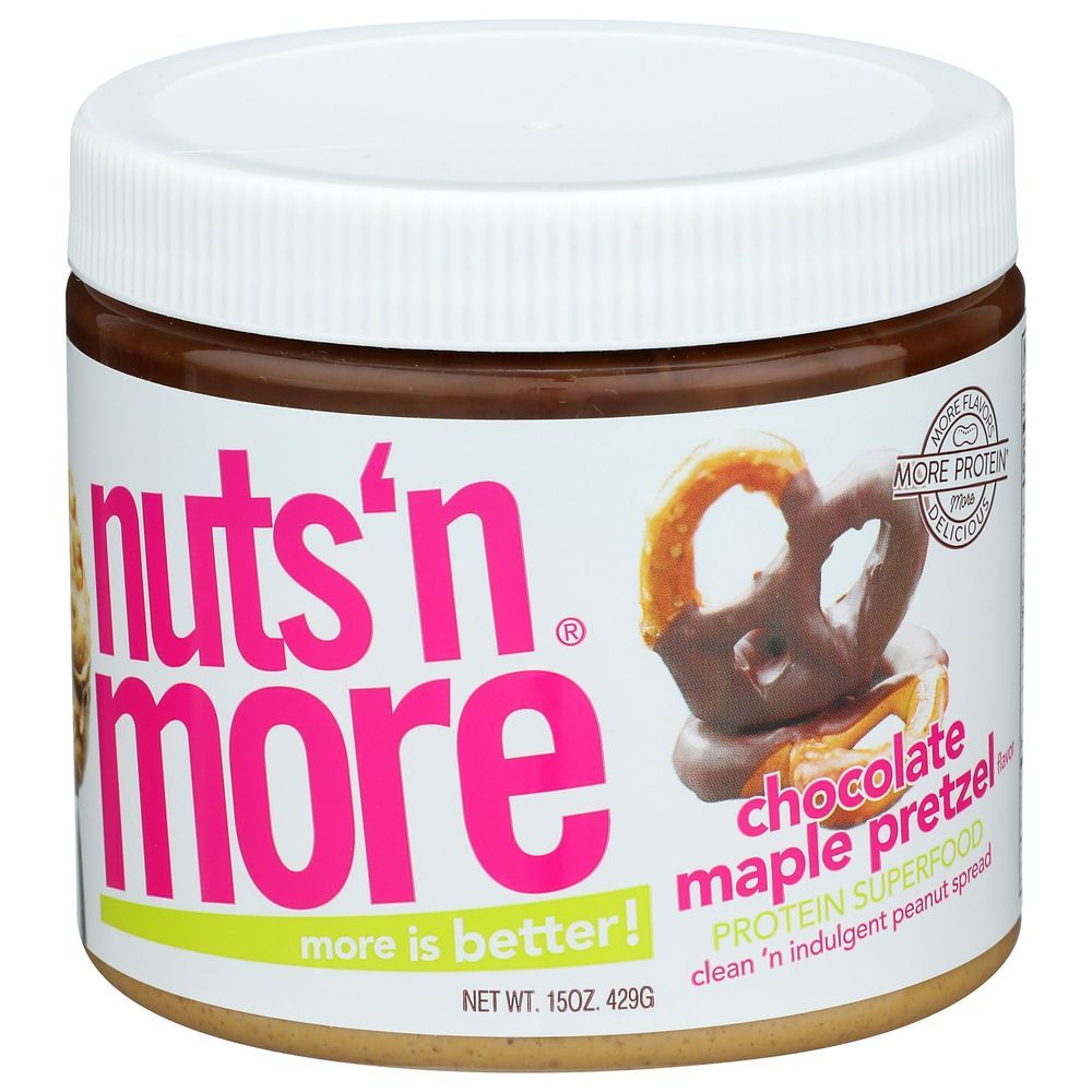 Nuts N More Chocolate Maple Pretzel Peanut Butter, 15 Ounce -- 6 Per Case