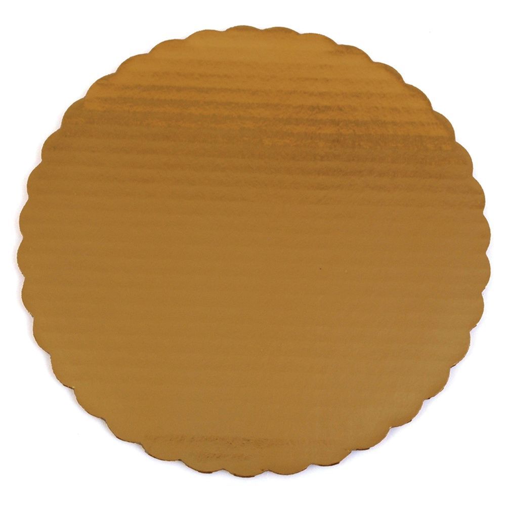Southern Champion Tray Gold Corrugated Single Wall Cardboard Round Cake Circle, 12 Inch -- 100 Per Case