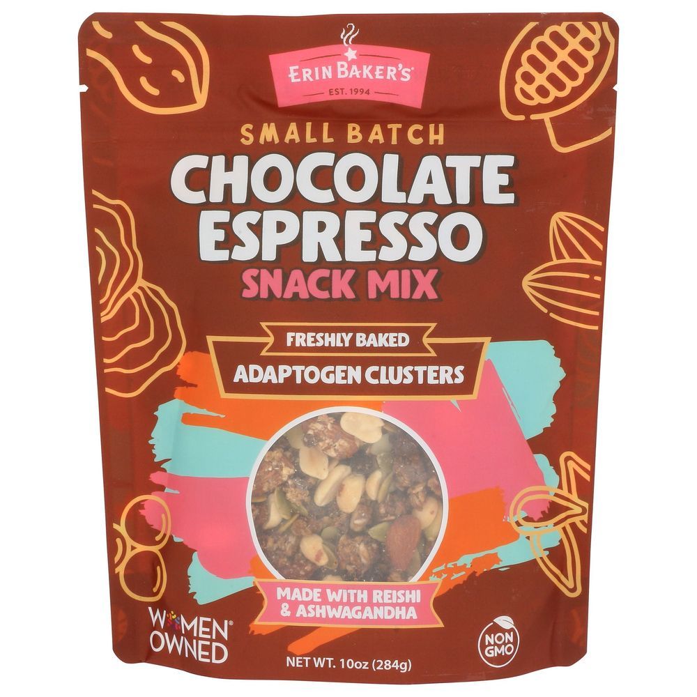 Erin Bakers Chocolate Espresso Snack Mix, 10 Ounce -- 8 Per Case