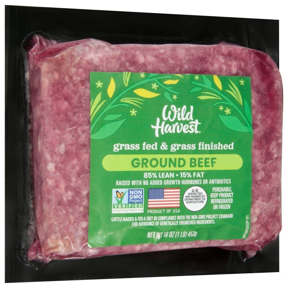 Wild Harvest 85 Percentage Lean Ground Beef, 16 Ounce -- 12 Per Case