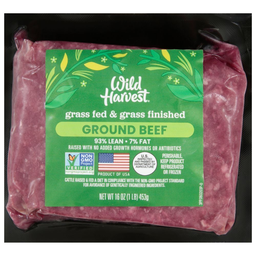 Wild Harvest 93 Percentage Lean Ground Beef, 16 Ounce -- 12 Per Case