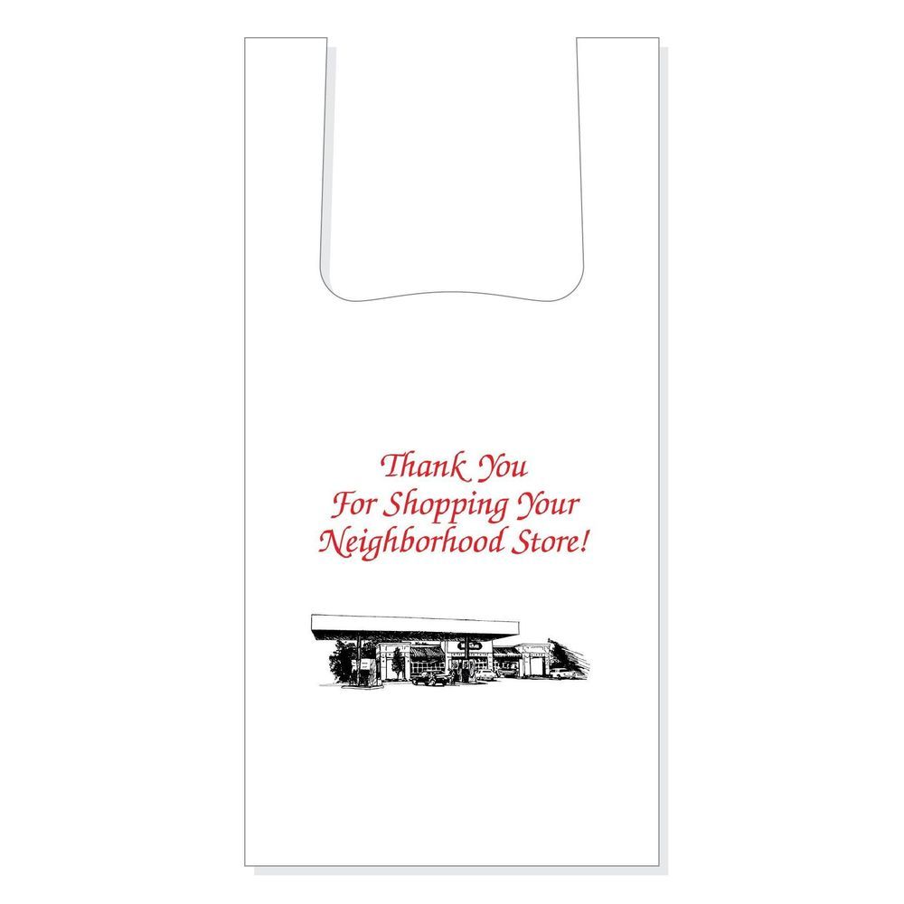 Hilex Rollmate Large Neighborhood Print T-shirt Bag, 11 X 6.5 X 22 Inch -- 1600 Per Case