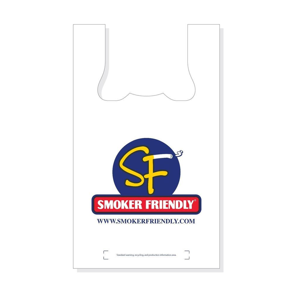Hilex Smoker Friendly Print T-shirt Bag, 12 X 7 X 20 -- 1000 Per Case
