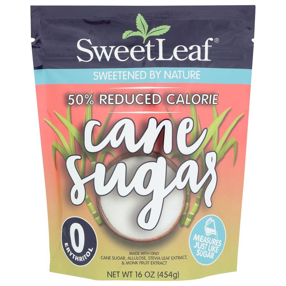 Sweetleaf 50 Percent Reduced Calorie Cane Sugar, 16 Ounce -- 6 Per Case