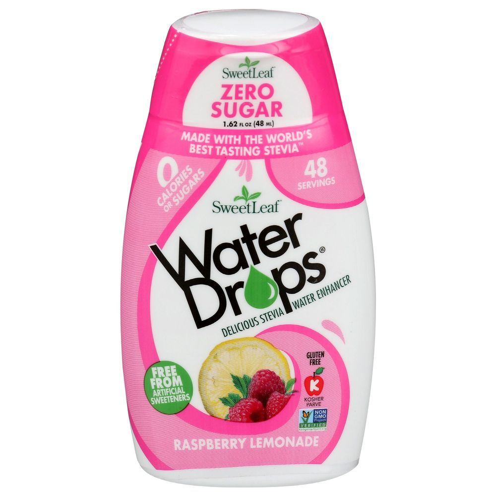 Sweetleaf Organic Raspberry Lemonade Waterdrops Enhancer, 1.62 Fluid Ounce -- 12 Per Case