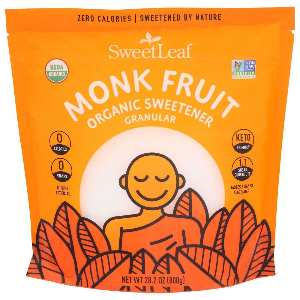 Sweetleaf Organic Monk Fruit Granular Sweetener, 28.2 Ounce -- 6 Per Case