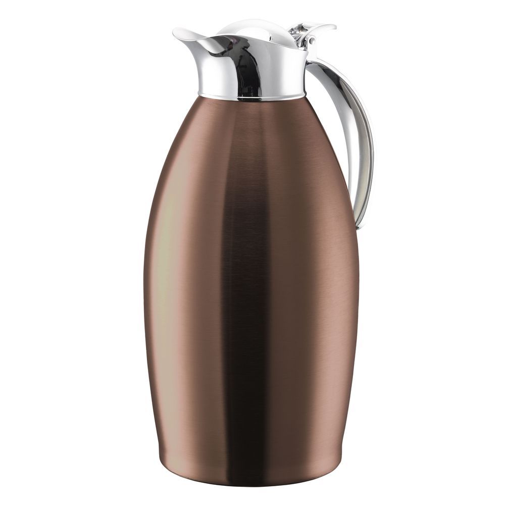 Service Ideas Nicollet Series Rose Gold Finish Stainless Vacuum Insulated Carafe With Flip-top Lid, 1.5 Liter Capacity