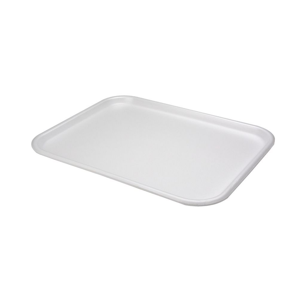 Pactiv Evergreen White Number 12 X 16 Polystyrene Foam Supermarket Tray, 16.25 X 12.63 X .63 Inch -- 100 Per Case