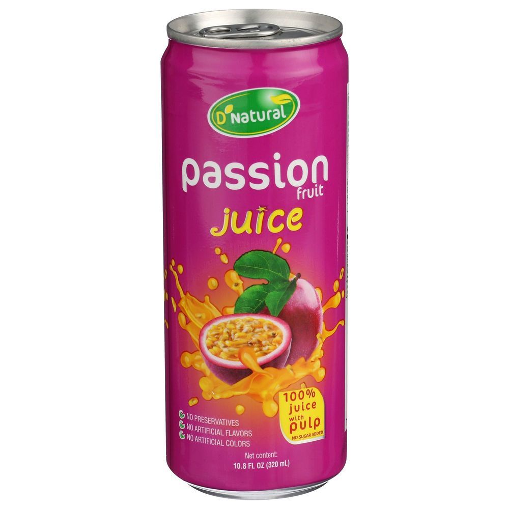 D'natural Passion Fruit Juice, 10.8 Fluid Ounce -- 12 Per Case