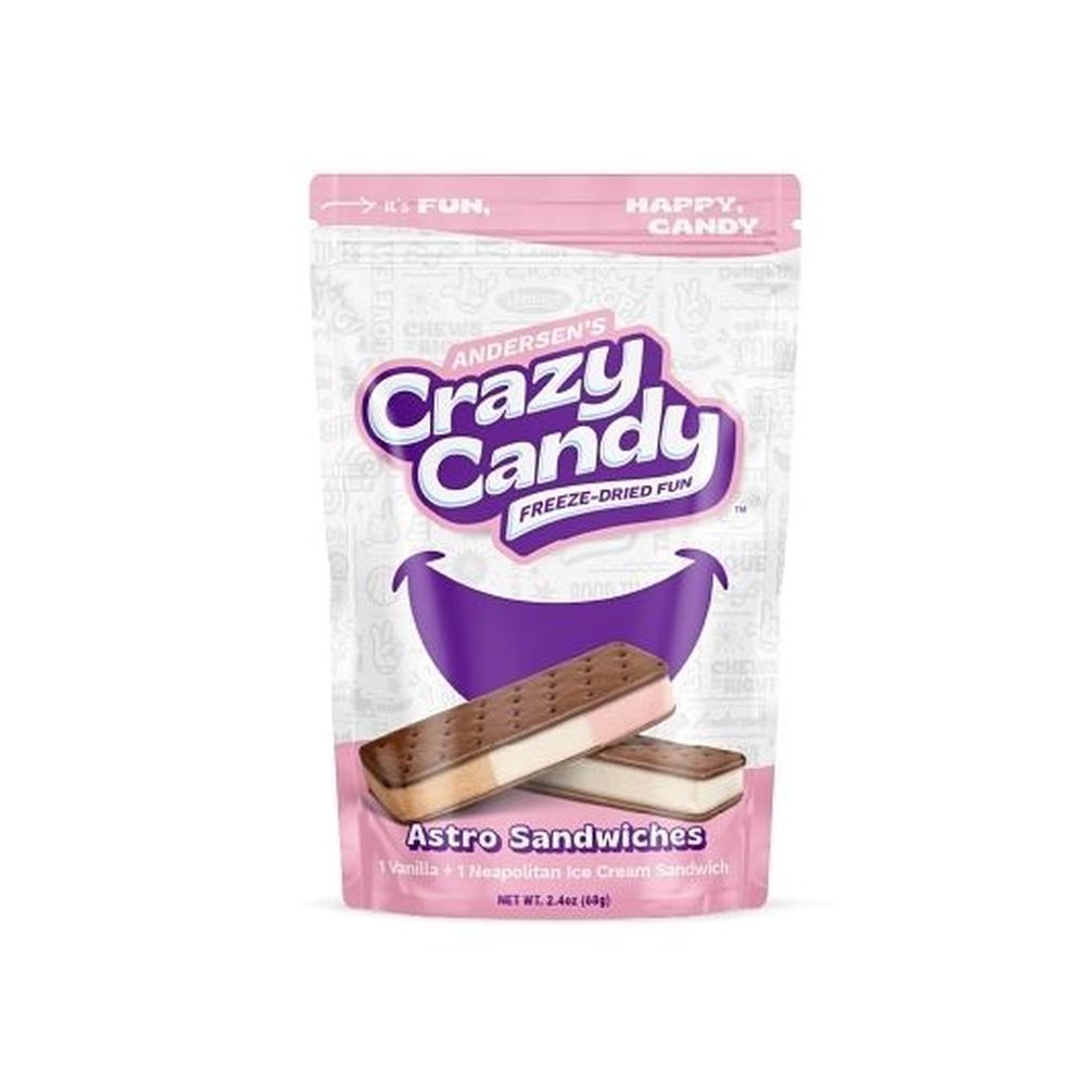 Crazy Candy Ice Cream Sandwich, 2.4 Ounce -- 12 Per Case