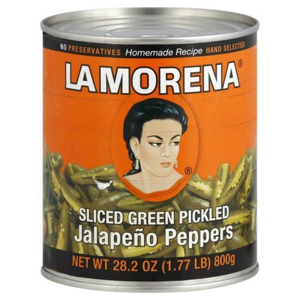 La Morena Sliced Green Pickled Jalapeno Peppers, 28.2 Ounce -- 6 Per Case