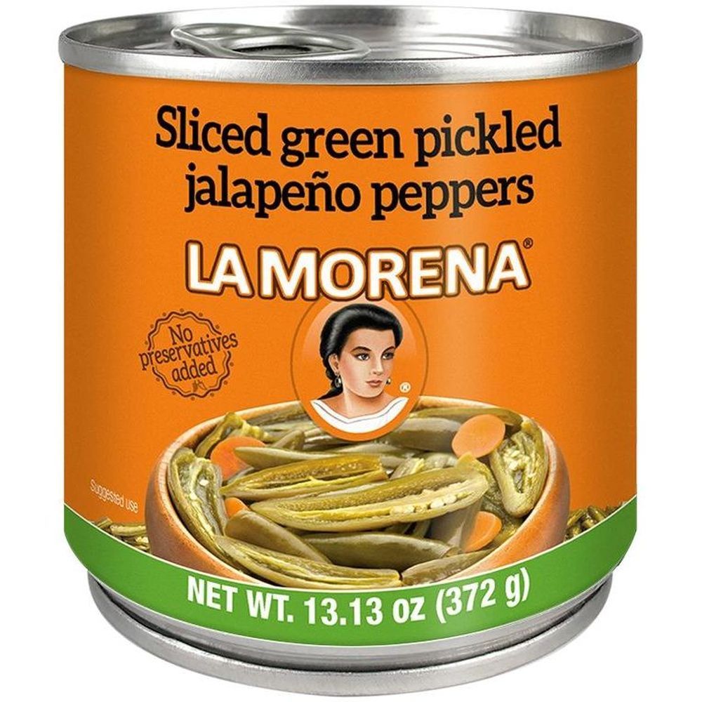 La Morena Sliced Green Pickled Jalapeno Peppers, 13.13 Ounce -- 12 Per Case