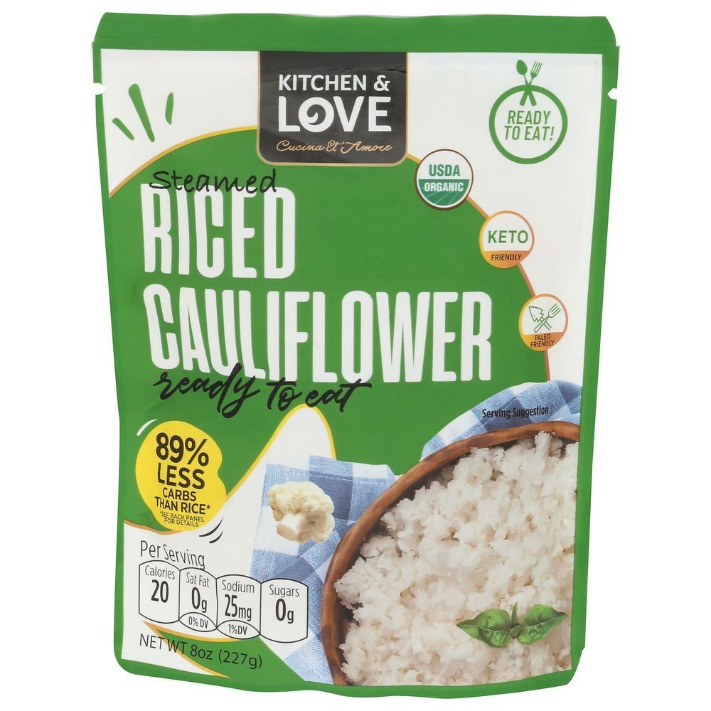 Kitchen & Love Riced Cauliflower - Ready To Eat, 8 Ounce -- 6 Per Case
