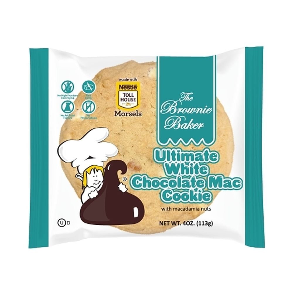 The Brownie Baker White Chocolate Macadamia Cookie, 4 Ounce -- 12 Per Case