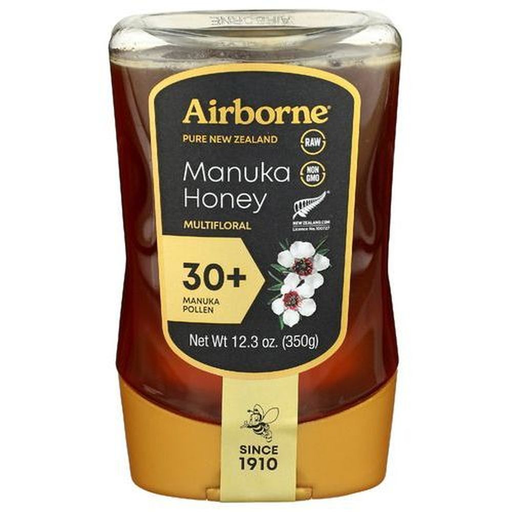 Airborne Honey 30 Plus Raw Manuka Multifloral Honey, 12.35 Ounce -- 10 Per Case