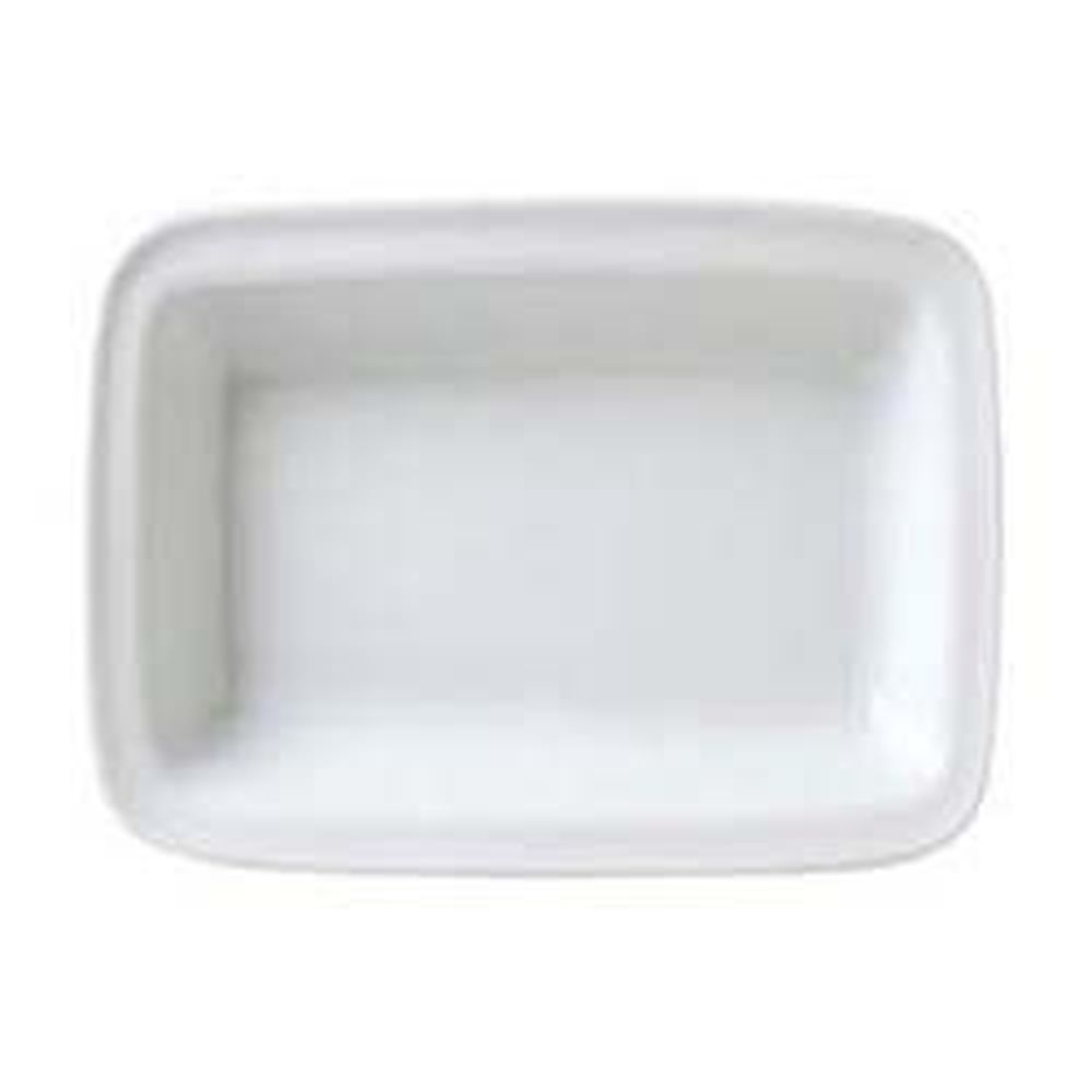 Market Buffet Porcelain White 59 Ounce Rectangle Hospitality Plate, 6 Count