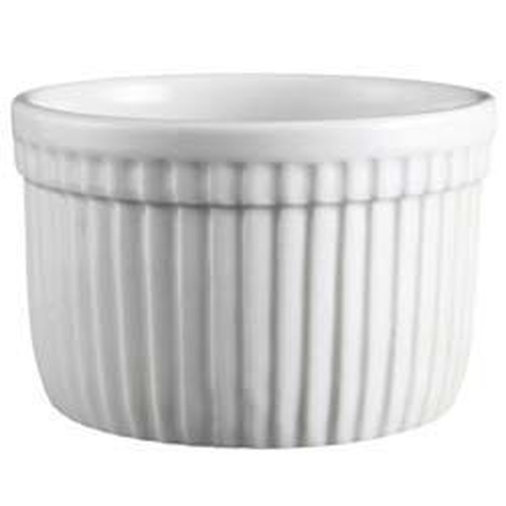 Market Buffet Porcelain White 7 Ounce Fluted Ramekin, 36 Count