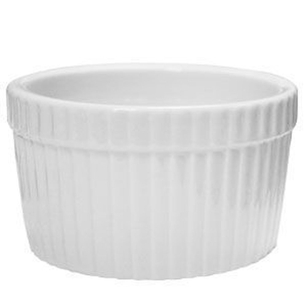 Market Buffet Porcelain White 8 Ounce Fluted Ramekin, 12 Count -- 3 Per Case