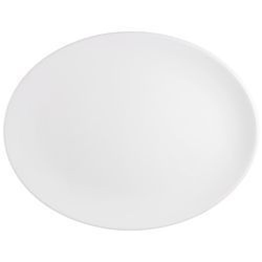 Rubicon White 13 1/4 Inch Oval Coupe Platter