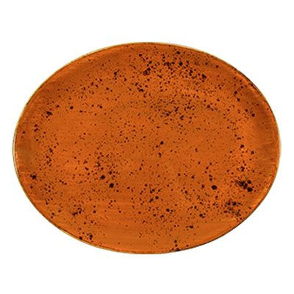 Vertex China London Terra Collection Oval Terra Cotta Platter, 12 Count