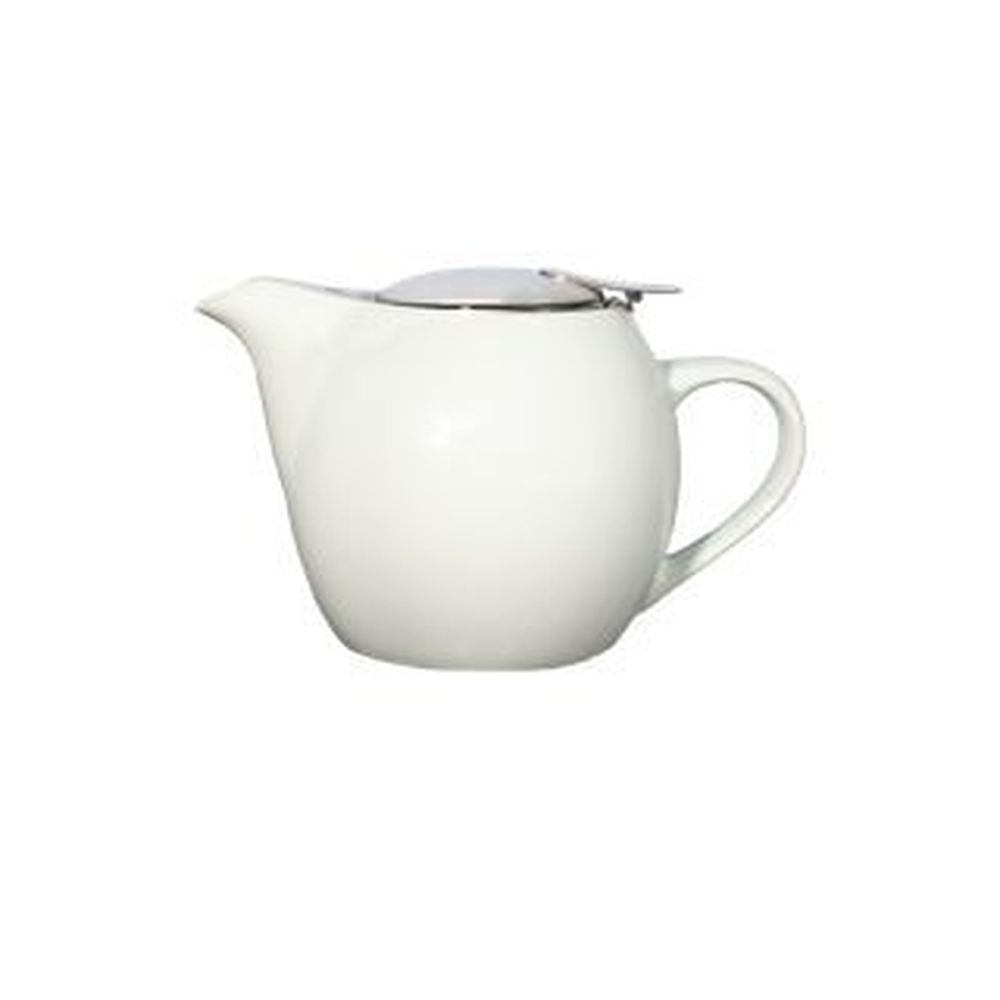 Ventana Bright White 6 1/2 Teapot With Lid And Strainer, 12 Count -- 3 Per Case