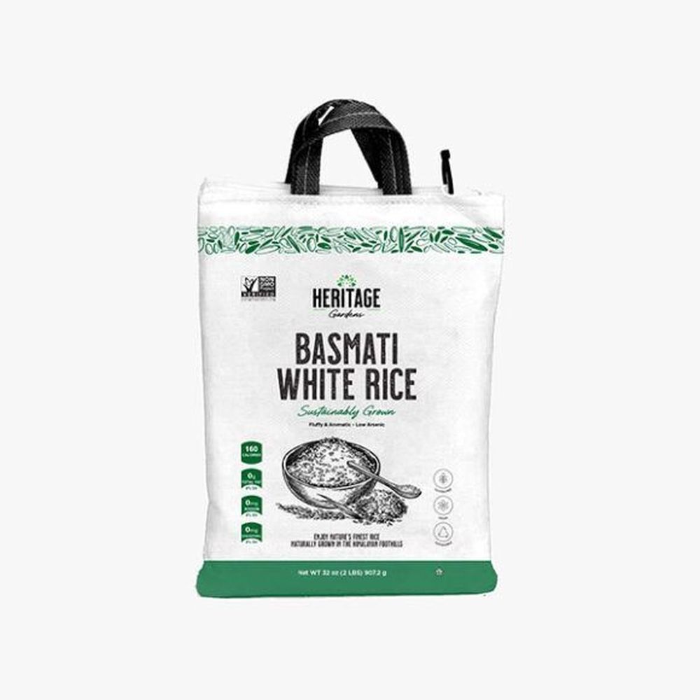 Heritage Gardens Basmati White Rice, 2 Pound -- 5 Per Case