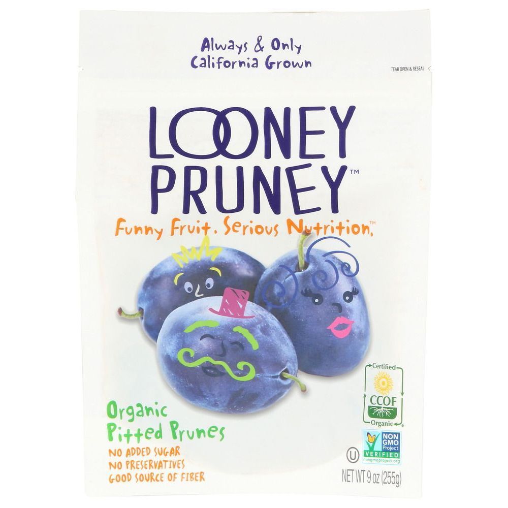 Looney Pruney Organic Pitted Prunes, 9 Ounce -- 12 Per Case