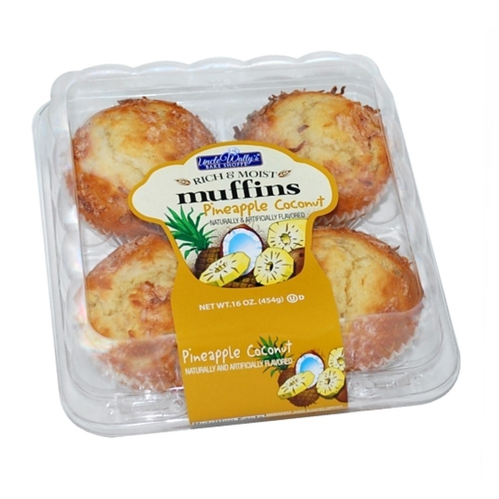 Uncle Wally's Pineapple Coconut Muffins, 16 Ounce -- 6 Per Case