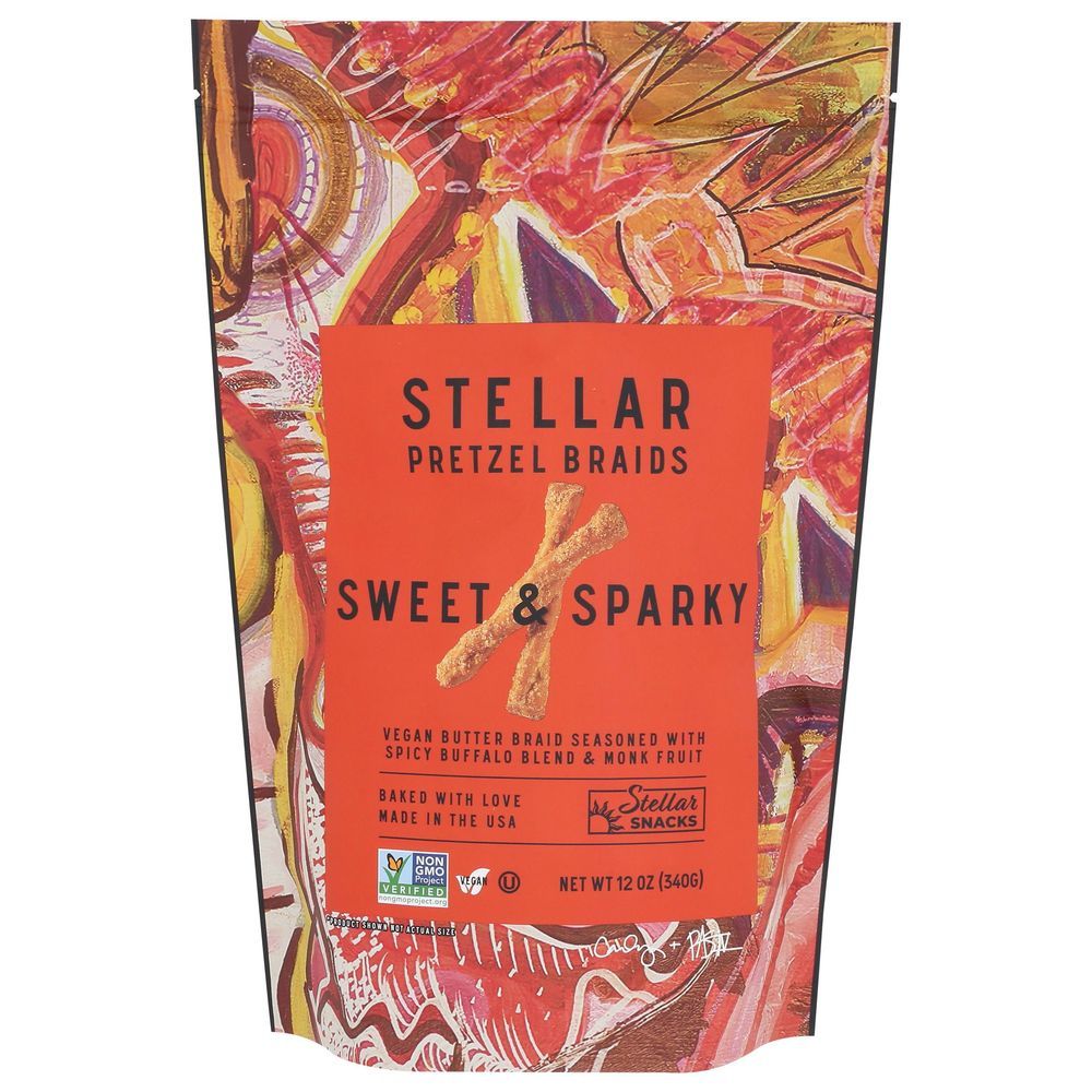 Stellar Snacks Sweet And Sparky Pretzels, 12 Ounce -- 12 Per Case
